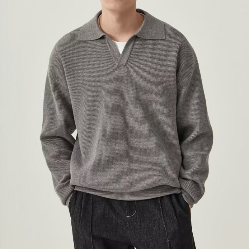 Men's Solid Color Loose Long Sleeves